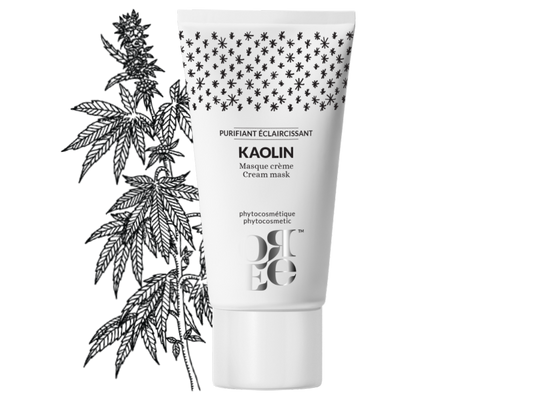 Masque crème Kaolin pour une peau purifiée et douce.